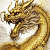 Golden chinese dragon Diamond Paintings