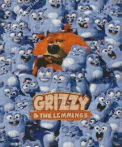 Grizzy And The Lemmings Diamond Painting