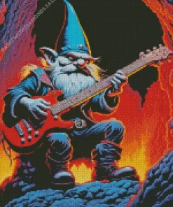 Guitarist Gnome Diamond With Numbers