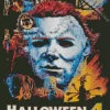 Halloween 4 The Return of Michael Myers Poster Diamond With Numbers