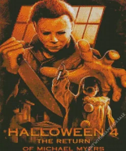 Halloween 4 The Return of Michael Myers movie poster Diamond With Numbers