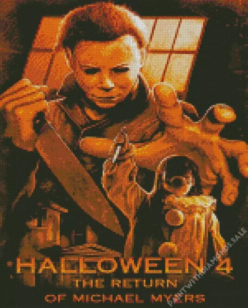 Halloween 4 The Return of Michael Myers movie poster Diamond With Numbers