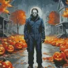 Halloween michael myers Diamond With Numbers