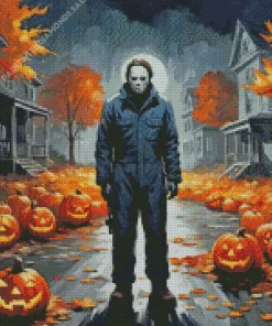 Halloween michael myers Diamond With Numbers