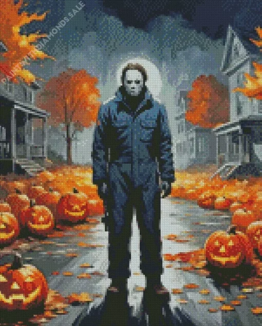 Halloween michael myers Diamond With Numbers