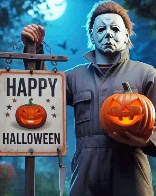 Happy Halloween Michael Myers Diamond Paints