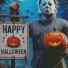 Happy Halloween Michael Myers Diamond With Numbers