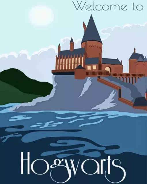 Hogwarts Illustration Poster Diamond Paintings