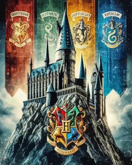 Hogwarts School of Witchcraft and Wizardry houses Diamond Paintings