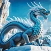 Ice chinese dragon Diamond Paintings