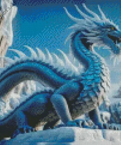 Ice chinese dragon Diamond Paints