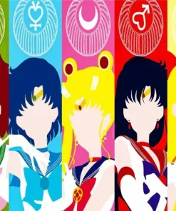 Illustration Sailor Moon Guardians Diamond With Numbers