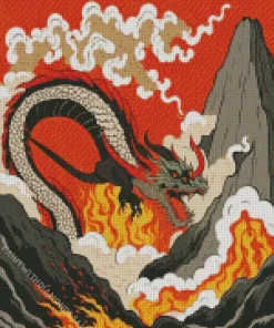 Illustration chinese dragon Diamond Paintings