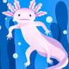 Illustration fantasy axolotl Diamond Paints