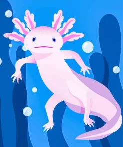 Illustration fantasy axolotl Diamond Paints