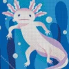 Illustration fantasy axolotl Diamond With Numbers