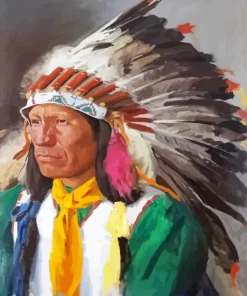 Indian Chief Richard Lorenz Diamond By Numbers