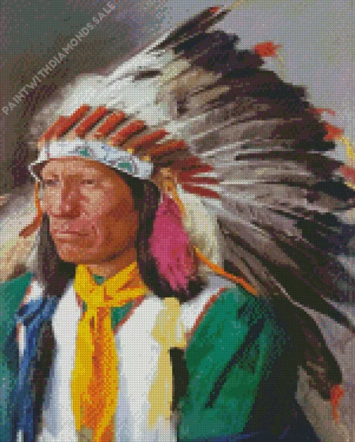 Indian Chief Richard Lorenz Diamond Paintings