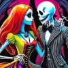 Jack And Sally The nightmare before christmas Diamond With Numbers