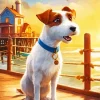 Jack Russell And Seaside Diamond Painting