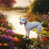 Jack Russell By Lake Diamond Painting