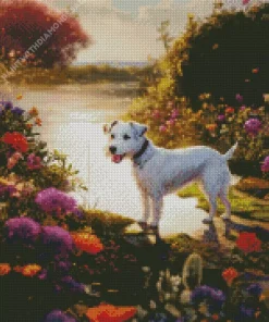 Jack Russell By Lake Diamond Painting