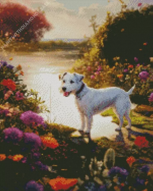 Jack Russell By Lake Diamond Painting