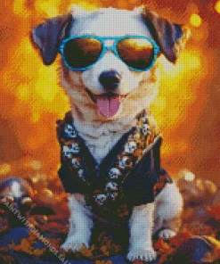 Jack Russell With Sunglasses Diamond Painting