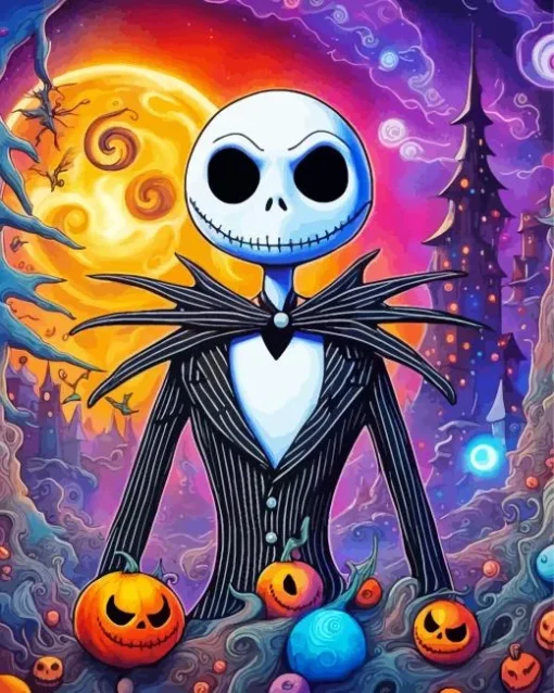 Jack Skellington Diamond With Numbers