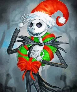 Jack Skellington Santa Diamond With Numbers