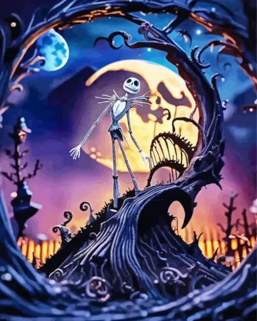 Jack The nightmare before christmas Diamond With Numbers