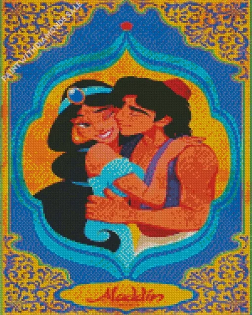 Aladdin And Jasmine Art Diamond Painting