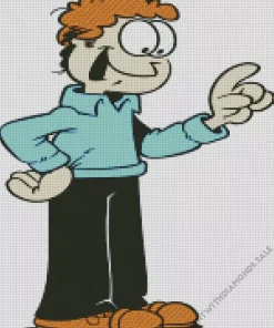 Jon Arbuckle In The Garfield Show Diamond Painting