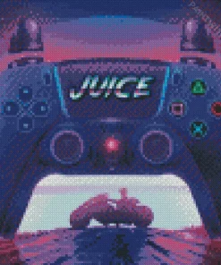 Juice Controller Retro Gaming Diamond Painting