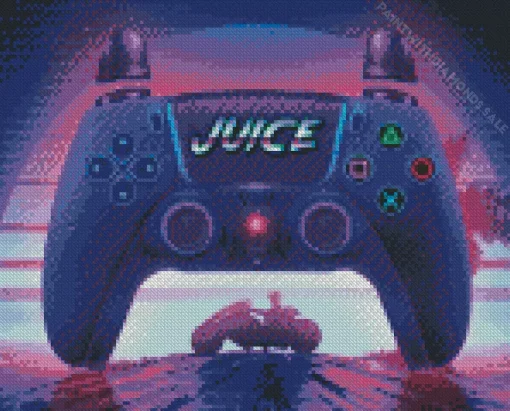 Juice Controller Retro Gaming Diamond Painting