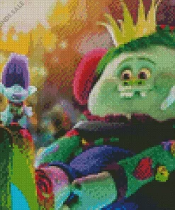 King Gristle In Trolls Holiday Diamond Painting