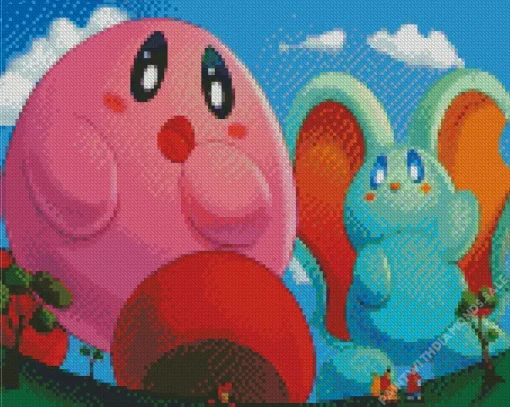 Kirby And Elfilin Diamond With Numbers