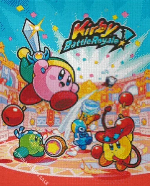 Kirby Battle Royale Game Diamond With Numbers