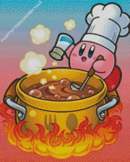 Kirby Cooking Diamond With Numbers