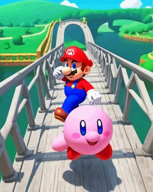 Kirby and mario video game Diamond Paints