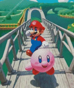 Kirby and mario video game Diamond With Numbers