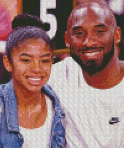 Kobe Bryant And His Daughter Diamond Painting