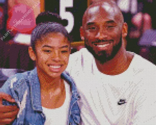 Kobe Bryant And His Daughter Diamond Painting