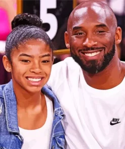 Kobe Bryant And His Daughter Diamond Painting