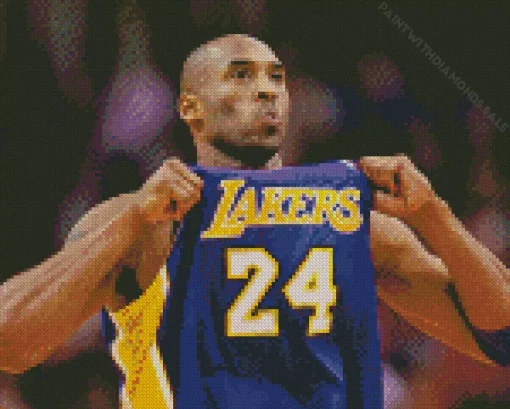 Kobe Bryant With Lakers Diamond Painting