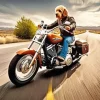 Labradoodle On harley davidson Diamond Paints