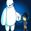 Little Baymax And Hiro Animation Diamond Painting