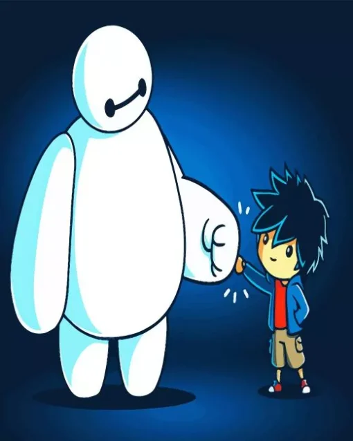 Little Baymax And Hiro Animation Diamond Painting