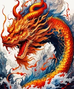 Mad chinese dragon Diamond Paintings