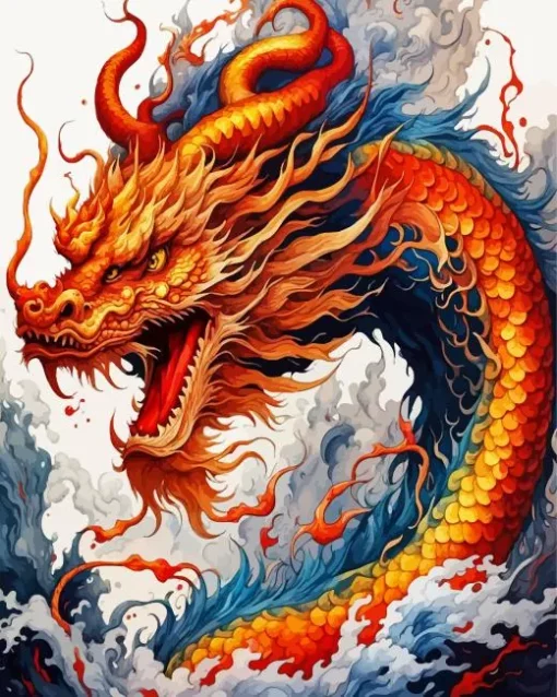 Mad chinese dragon Diamond Paintings